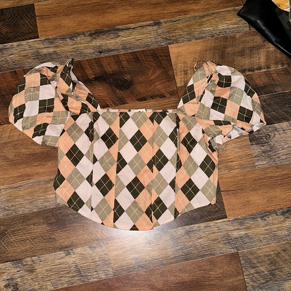 OLM Crop Top Corset Style Front Size XL - Picture 1 of 3